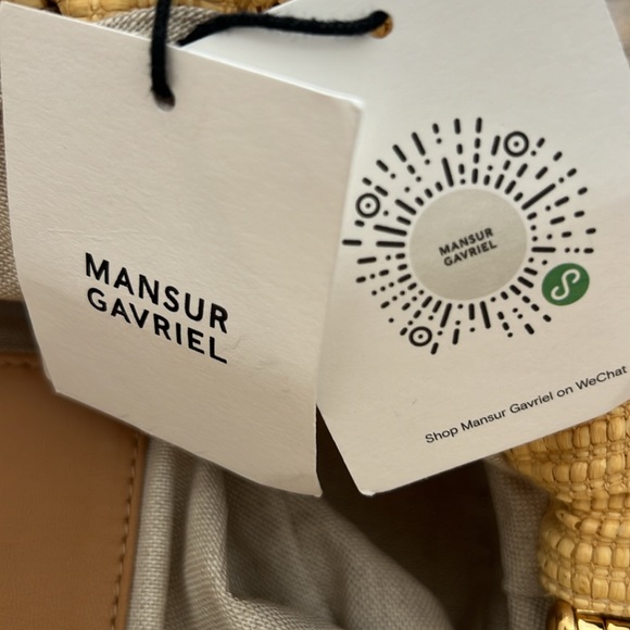 Mansur Gavriel Oversized Twist Cloud Woven Raffia Clutch Shoulder Bag Natural - Picture 8 of 15